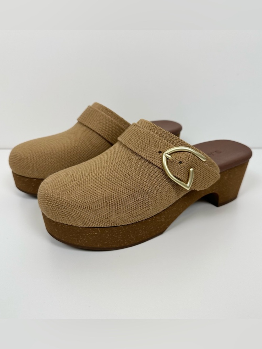 Rothys the Classic Buckle Clog in Butternut - Picture 2 of 9